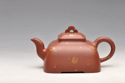 何卫枫紫砂壶 相得益彰 实力之作 描金 满福 全手孤菱 送礼自藏 原矿清水泥