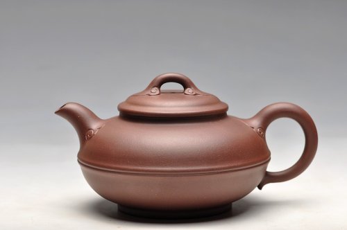 顾小英紫砂壶 手工如意纹 老拼紫 如意线圆 实用精品 