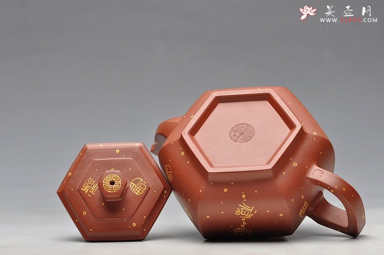 紫砂壶图片：方圆之精妙 日益精进 挺拔流畅 ‘满金福’全手中雪华  - 美壶网