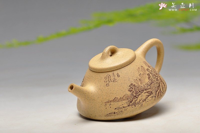 紫砂壶图片：台西芝麻段 糯米的质感 全手小子冶石瓢 实用精品  - 美壶网