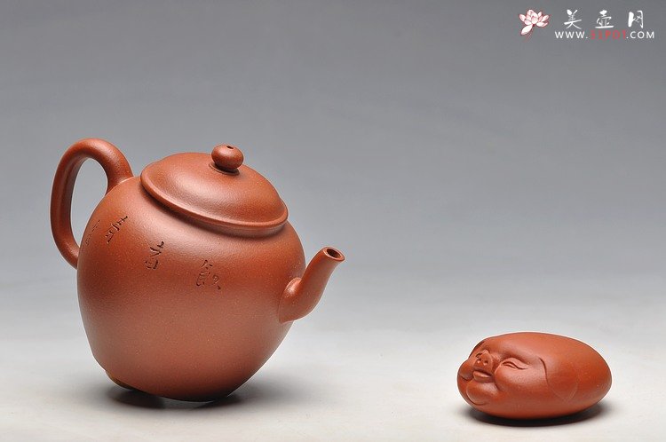 紫砂壶图片：袁新强摹古之作 全手禅心 古拙遗风 耐品实用 - 美壶网
