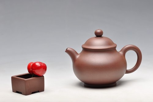 顾小英紫砂壶 丰润精致 厂料老拼紫 小潘壶 实用精品 原矿紫泥