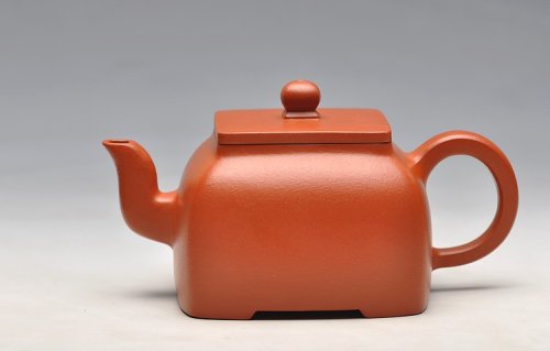 何卫枫紫砂壶 精品小红泥全手 简洁小四方  方中寓圆 原矿红泥