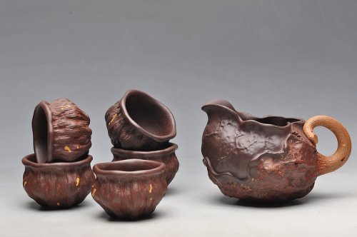 刘景紫砂壶 刘景 新荷叶公道 原矿紫泥