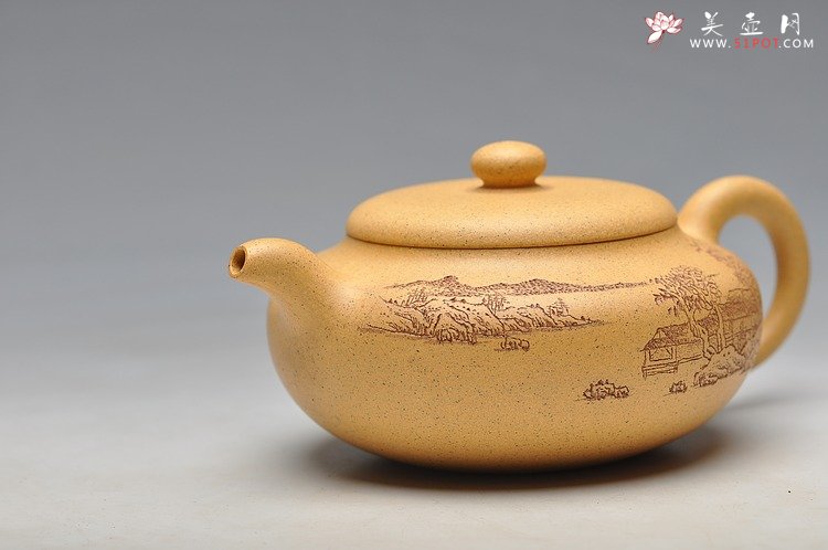 紫砂壶图片：淡雅得趣 实用佳品 鼓韵 - 美壶网