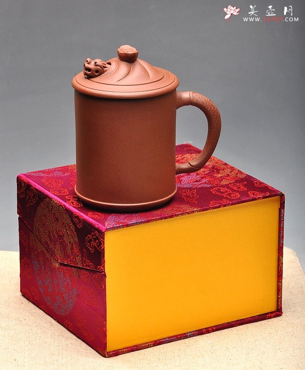 紫砂壶图片：龙杯 优质青水泥 自用送礼佳品 带高档锦盒 - 美壶网