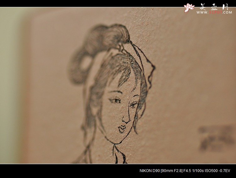 紫砂壶图片：张云熙之精品八方笔筒 四大美女 已收藏，只供欣赏 - 美壶网