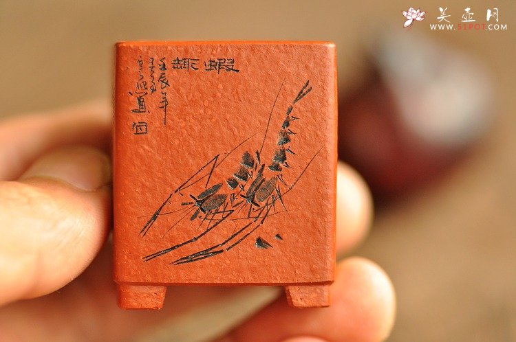 紫砂壶图片：朱泥 微型花盆 雅玩精品 藏品 只供欣赏 - 美壶网
