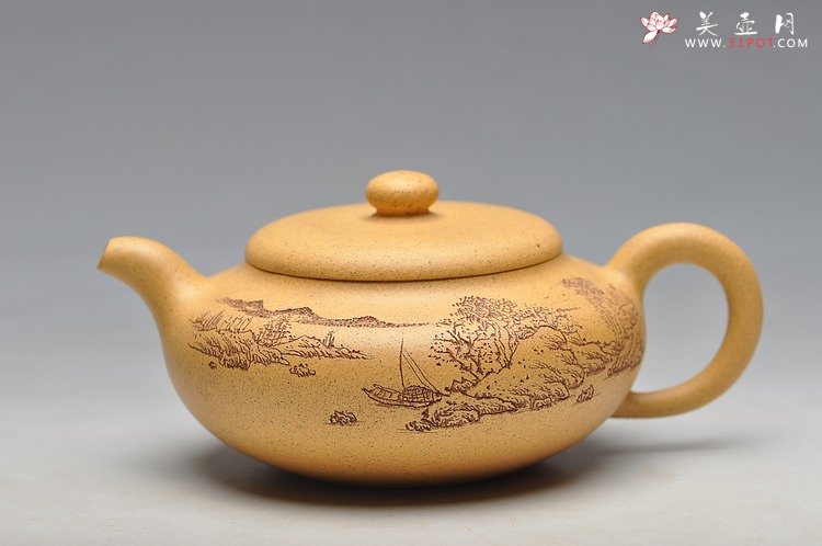 紫砂壶图片：淡雅得趣 实用佳品 鼓韵 - 美壶网