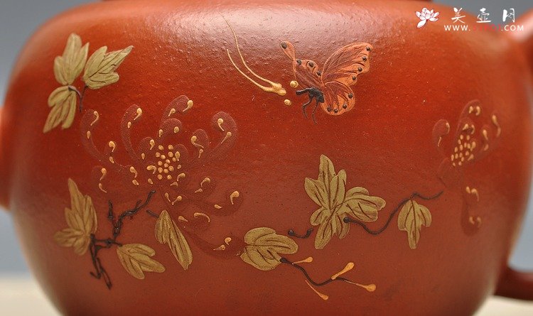 紫砂壶图片：老朱泥难得大品 全手摹古 圆润大方 全手宫灯 孤品 - 美壶网