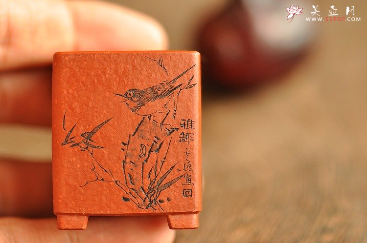 紫砂壶图片：朱泥 微型花盆 雅玩精品 藏品 只供欣赏 - 美壶网