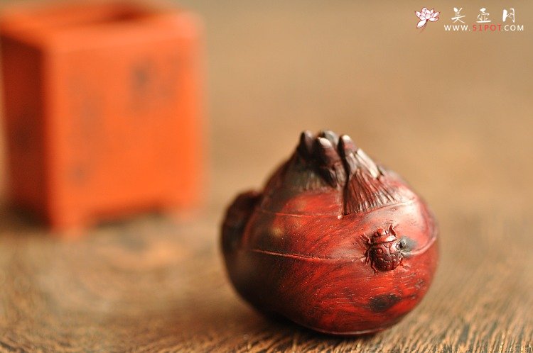 紫砂壶图片：朱泥 微型花盆 雅玩精品 藏品 只供欣赏 - 美壶网
