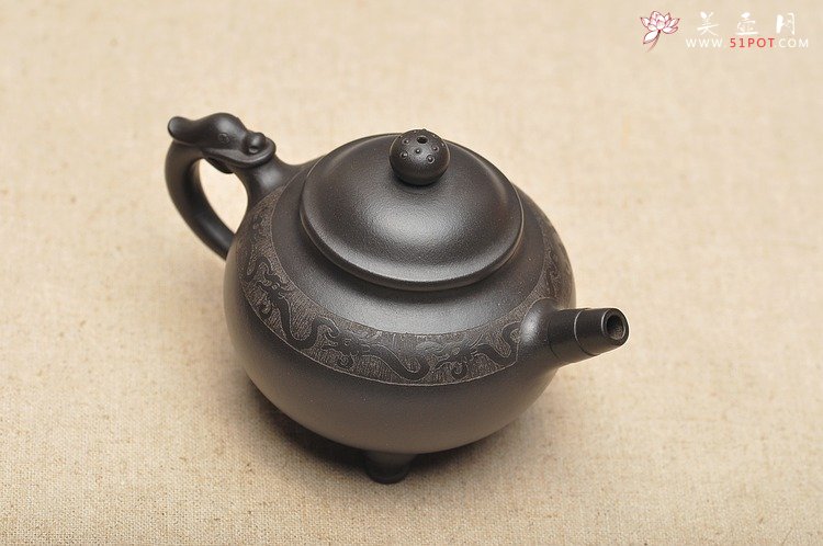 紫砂壶图片：蔡秀华 小中见大气 挺秀精神 龙珠 - 美壶网