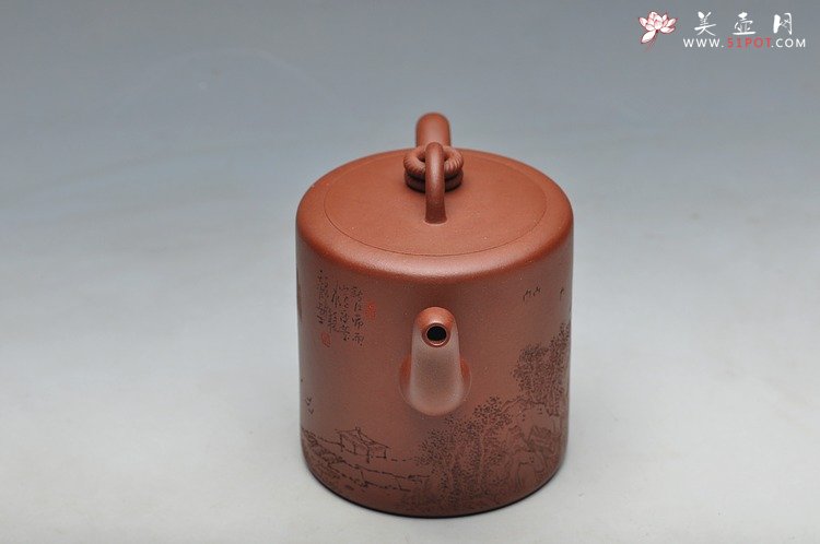 紫砂壶图片：进步之作 全手大双圈 实力作品 李彦雄通景山水装饰 - 美壶网