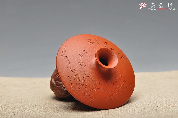 紫砂壶图片：花插瓶 朱泥 文雅赏玩 国助和石装饰 - 美壶网