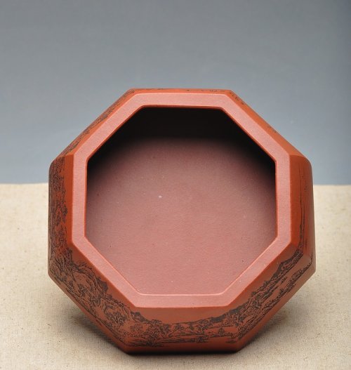 朱牧清紫砂壶 山水怡情 全手工八方小水洗 