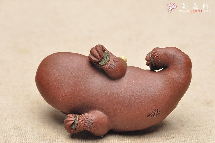 紫砂壶图片：珠光宝气的金蟾 传神 - 美壶网