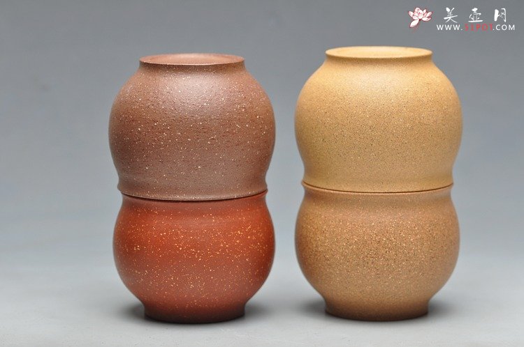 紫砂壶图片：优质朱泥调砂 芝麻段 最全 精品品茗杯 - 美壶网