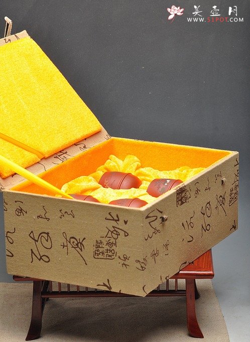 紫砂壶图片：品茗杯套组  泥绘精品 朱泥 - 美壶网