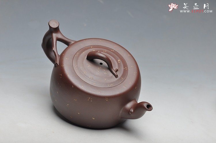 紫砂壶图片：原创作品 舒展淡雅  全手花好月圆 - 美壶网