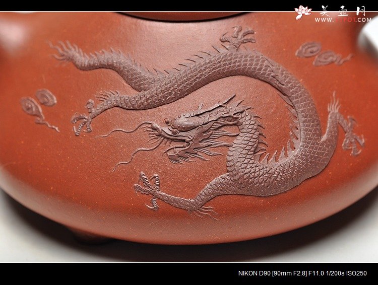 紫砂壶图片：骨肉均挺  塑龙 全手子冶石瓢 - 美壶网