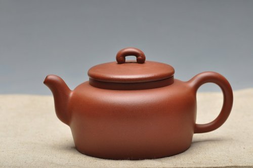 周路健紫砂壶 精致典雅   全手如意平盖 红皮龙