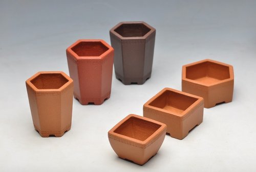 张秋平紫砂壶 6个微型花盆 玩玩盆景 玩玩砂料 玩玩全手镶片 