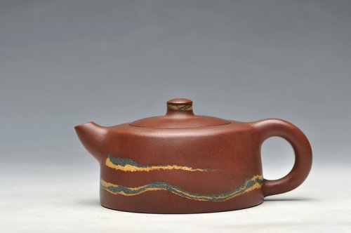 闵祥君紫砂壶 敦厚可人 实用精品 小天际 优质老拼紫 双色绞泥 