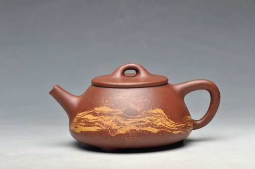 闵祥君紫砂壶 通透绞泥 规整挺拔 耐品 平盖小石瓢 原矿紫泥