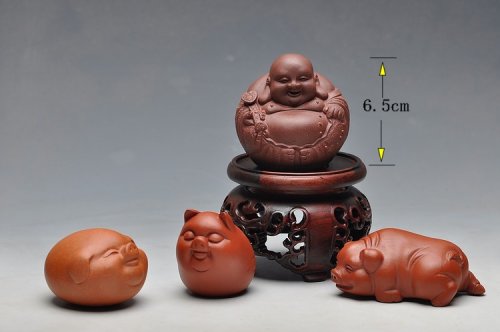 美壶定制紫砂壶 精工如意佛和他的快乐小猪 