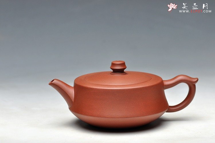 紫砂壶图片：口盖大 适合绿茶 优质青水泥 柱础 - 美壶网