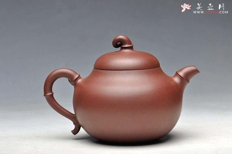 紫砂壶图片：原创作品  吉竹 灵巧清韵 线条流畅 - 美壶网