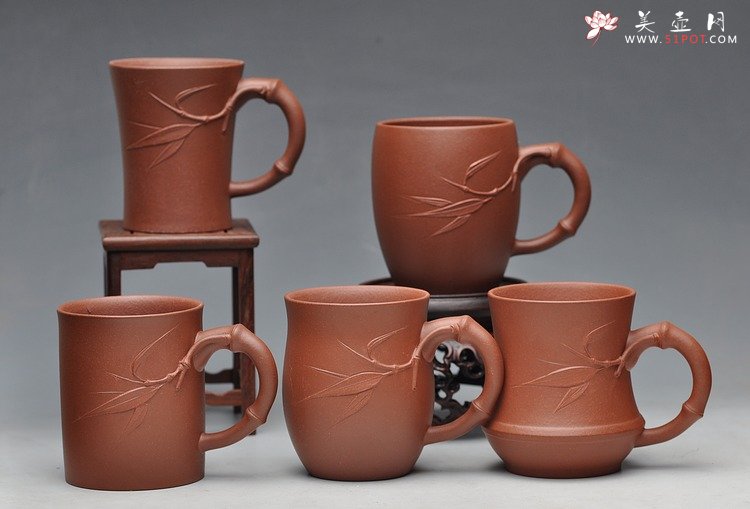 紫砂壶图片：特色主人杯 葡萄 樱桃 松 竹 - 美壶网