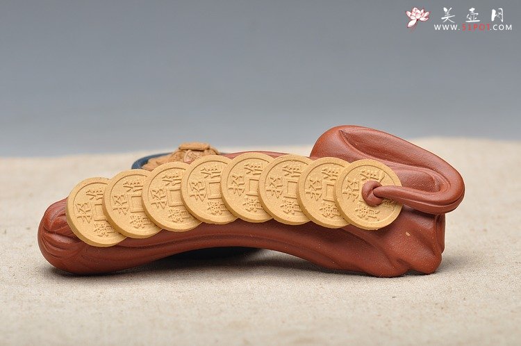 紫砂壶图片：腰缠万贯 好玩生财 - 美壶网