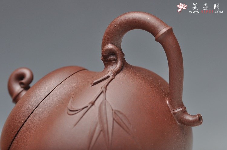 紫砂壶图片：原创作品  吉竹 灵巧清韵 线条流畅 - 美壶网