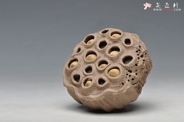 紫砂壶图片：文雅茶宠 手工精制 可看细节 精品 经典莲蓬 - 美壶网