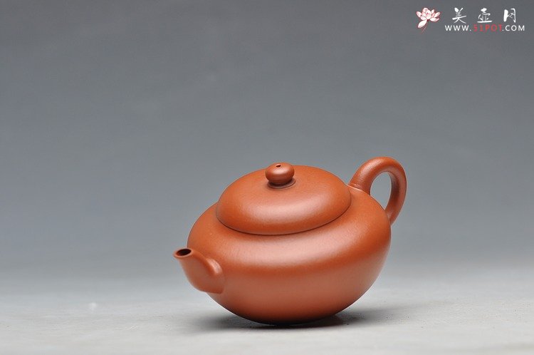 紫砂壶图片：明式小品 摹古之风 小巧别致 全手明韵 老朱泥 - 美壶网