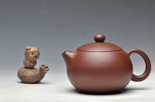 曲峰紫砂壶 童趣无限 如意西施   原矿紫泥