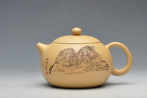 朱牧清紫砂壶 2只老虎 乳香之西施~~ 本山绿泥