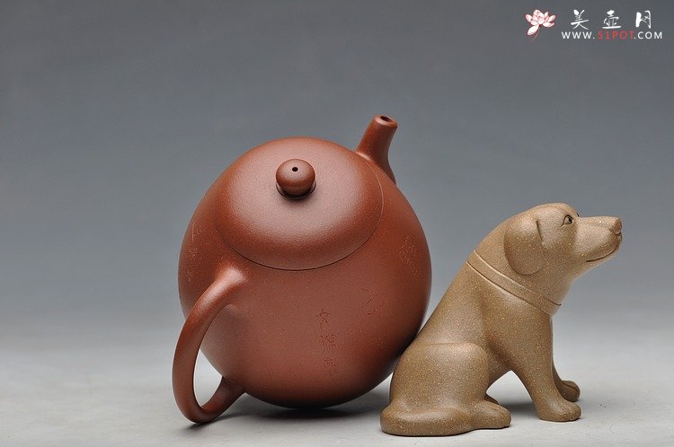 紫砂壶图片：唐彬杰款龙蛋 尹君峰全手新作 挺拔有力 朱砂泥 - 美壶网