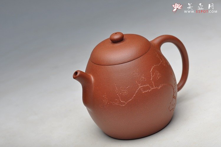 紫砂壶图片：唐彬杰款龙蛋 尹君峰全手新作 挺拔有力 朱砂泥 - 美壶网