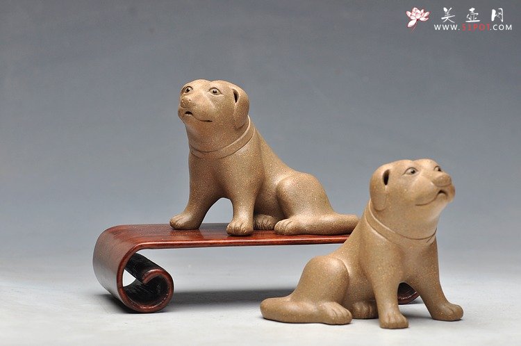 紫砂壶图片：精品 一对忠犬 蒋蓉款 - 美壶网