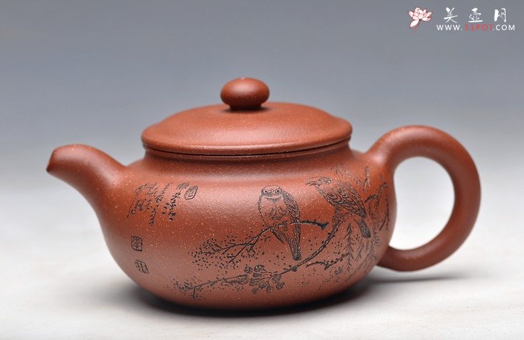 紫砂壶图片：岁月静好 白头偕老 精品老紫泥清水泥降坡泥一套小仿古 - 美壶网