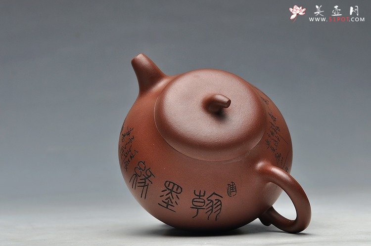 紫砂壶图片：清新可爱 香兰馥郁 茄段 一捺底 - 美壶网