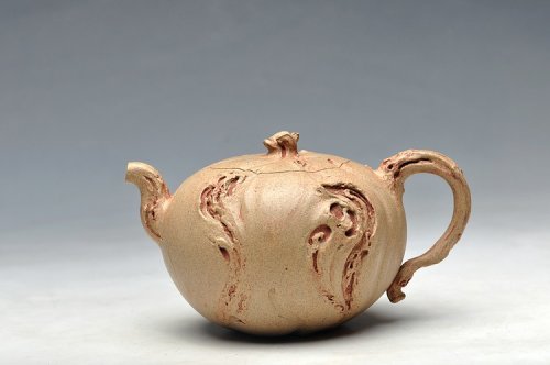 殷俊强紫砂壶 实力派 全手木语 本山绿泥