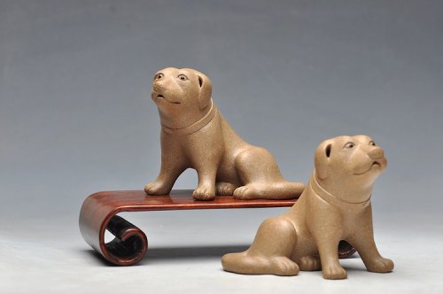 美壶定制紫砂壶 精品 一对忠犬 蒋蓉款 