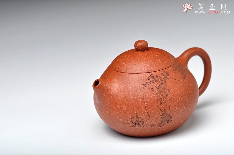 紫砂壶图片：笑靥如花 千里共婵娟 Q版文旦 娇小可爱 - 美壶网