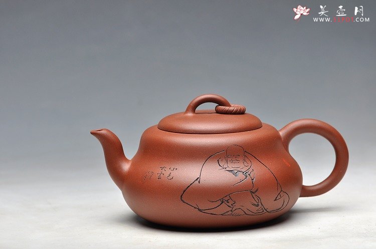 紫砂壶图片：造型简洁明快 线条流畅 极品老清水 葫芦 - 美壶网