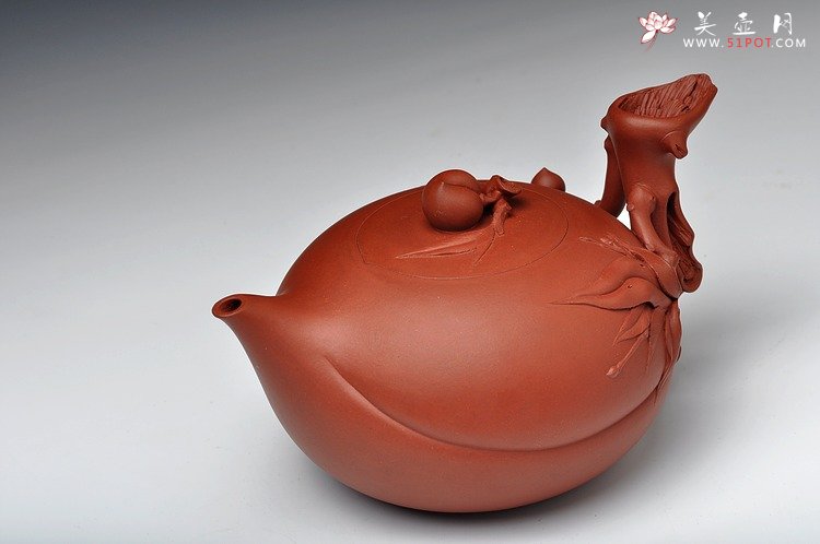 紫砂壶图片：当代宜兴名人录载入 史云棠〖圣桃壶〗920CC紫砂壶 - 美壶网