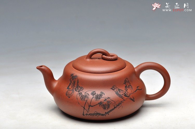 紫砂壶图片：造型简洁明快 线条流畅 极品老清水 葫芦 - 美壶网